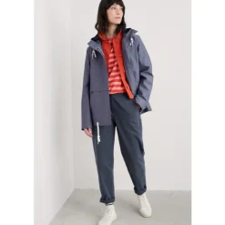 Seasalt Cornwall Blue Depth Waterproof Jacket-Women Coats & Jackets | Lightweight Raincoats