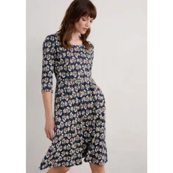Seasalt Cornwall Enor 3/4 Sleeve Dress-Women Dresses