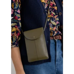 Seasalt Cornwall Fen Leather Phone Bag-Women Bags