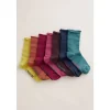 Seasalt Cornwall Gift Box of 7 Women's Lightweight Sailor Socks-Women Socks & Tights