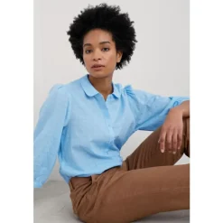 Seasalt Cornwall Hope Cottage Organic Cotton Check Blouse-Women Tops | Shirts & Blouses