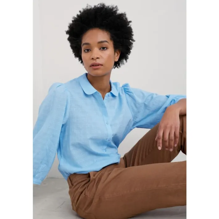 Seasalt Cornwall Hope Cottage Organic Cotton Check Blouse-Women Tops | Shirts & Blouses