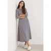 Seasalt Cornwall Ivey 3/4 Sleeve T-Shirt Dress in GOTS-Certified Organic Cotton Jersey-Women Dresses