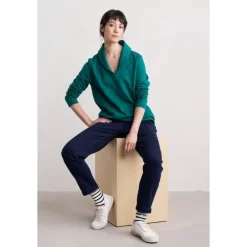 Seasalt Cornwall Knot Berry Shawl Neck Sweatshirt-Women Sweatshirts