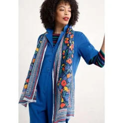 Seasalt Cornwall May Garland Printed Scarf-Women Scarves & Shawls