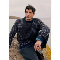 Seasalt Cornwall Men's Fellwalker Organic Cotton Knitted Jumper- Knitwear
