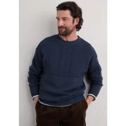 Seasalt Cornwall Men's Forestay Knitted Jumper- Knitwear