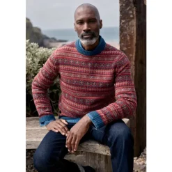 Seasalt Cornwall Men's Halyard Fair Isle Jumper- Knitwear
