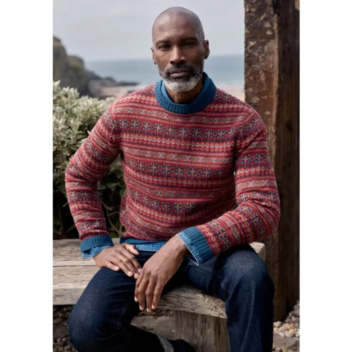 Seasalt Cornwall Men's Halyard Fair Isle Jumper- Knitwear