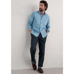 Seasalt Cornwall Men's Jackdaw Shirt in in GOTS-Certified Organic Cotton Twill- Tops & T-shirts | Shirts