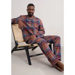 Seasalt Cornwall Men's Netter Checked Flannel Pyjama Set- Nightwear