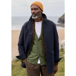 Seasalt Cornwall Men's Rowlocks Wool-Blend Overcoat- Coats & Jackets