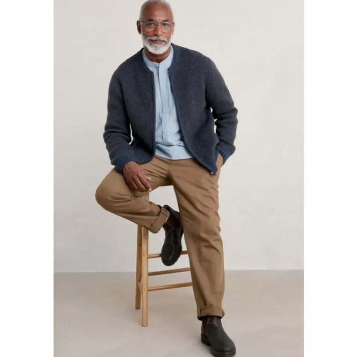 Seasalt Cornwall Men's Thresher Knitted Cardigan- Knitwear