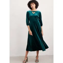 Seasalt Cornwall Oak Cottage Velvet Dress-Women Dresses