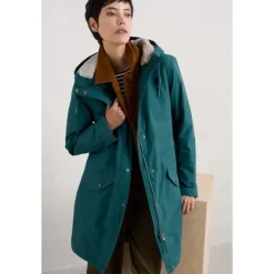Seasalt Cornwall Plant Hunter Waterproof Parka Coat-Women Coats & Jackets | Winter Raincoats