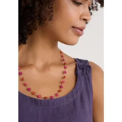 Seasalt Cornwall Polyantha Floral Bead Necklace-Women Jewellery