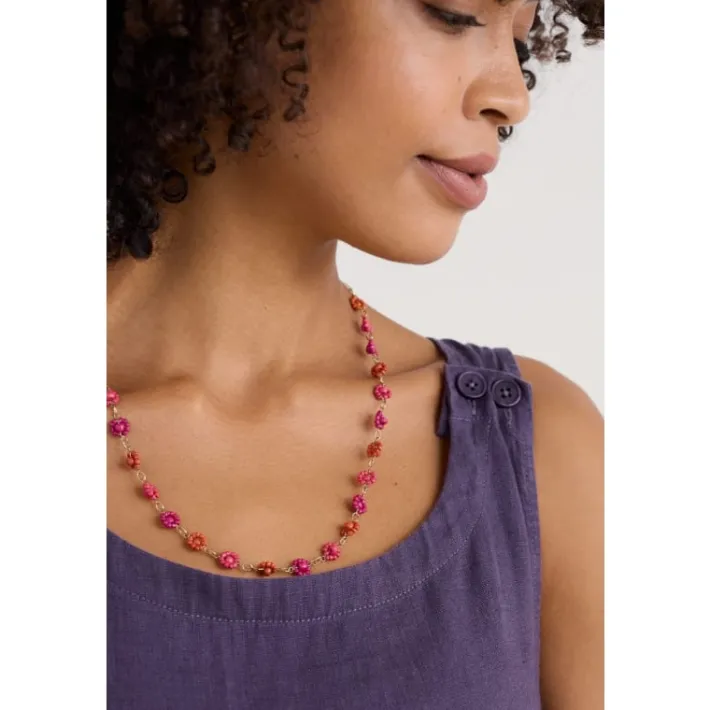 Seasalt Cornwall Polyantha Floral Bead Necklace-Women Jewellery