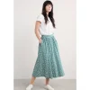 Seasalt Cornwall Ready Sail Printed Jersey Midi Skirt-Women Skirts