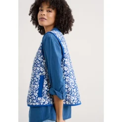 Seasalt Cornwall Samson Hill Organic Cotton Quilted Gilet-Women Coats & Jackets
