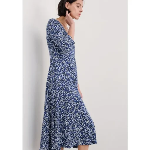 Seasalt Cornwall Secret Cove 3/4 Sleeve Midi Dress-Women Dresses
