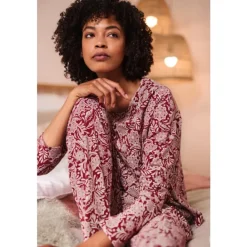 Seasalt Cornwall Setting Sun Pyjamas in GOTS-Certified Organic Cotton Jersey-Women Nightwear
