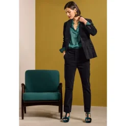 Seasalt Cornwall Star Rock Cotton Moleskin Tapered Trousers-Women Trousers & Leggings