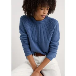 Seasalt Cornwall Stone Chat Organic Cotton Jumper-Women Knitwear