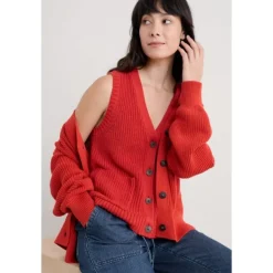 Seasalt Cornwall Swanpool Ribbed Knitted Vest-Women Knitwear