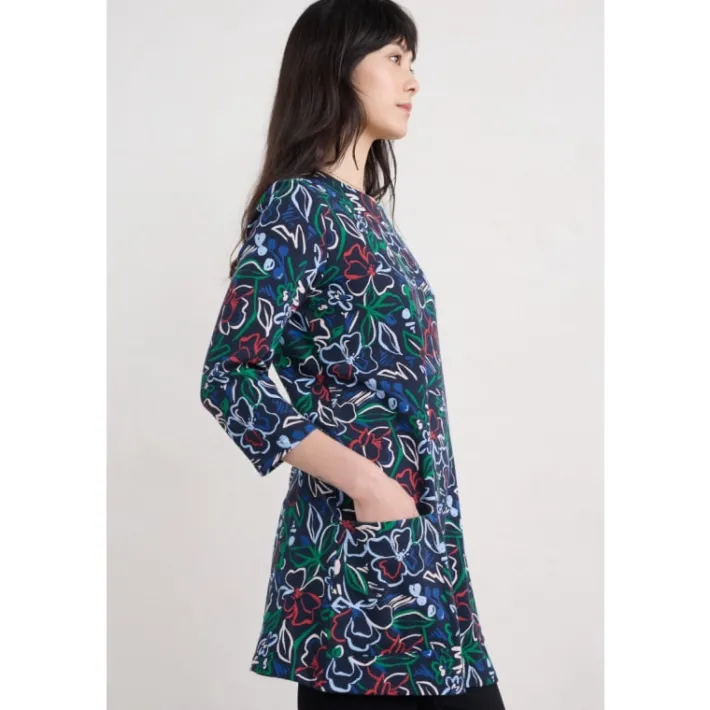 Seasalt Cornwall Tall Waves Jersey Tunic-Women Tunics