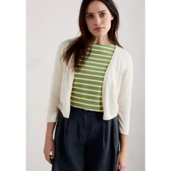 Seasalt Cornwall Vanessa Knitted Cardigan in GOTS-Certified Organic Cotton-Women Knitwear