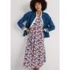 Seasalt Cornwall Veronica Short Sleeve Midi Dress in GOTS-Certified Organic Cotton-Women Dresses
