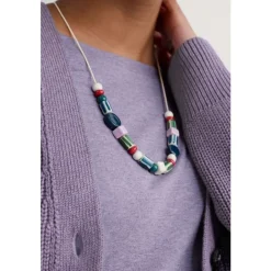 Seasalt Cornwall Vervain Mixed Ceramic Bead Necklace-Women Jewellery