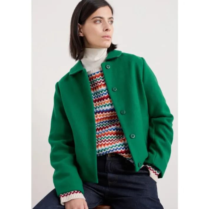 Seasalt Cornwall West Moor Wool-Blend Worker Jacket-Women Coats & Jackets